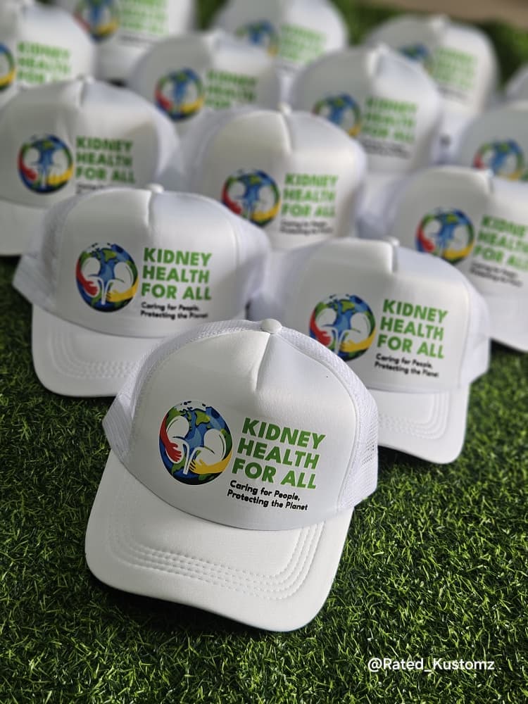Bulk Event Cap Order — Full-colour DTF branding on white trucker caps — bulk run